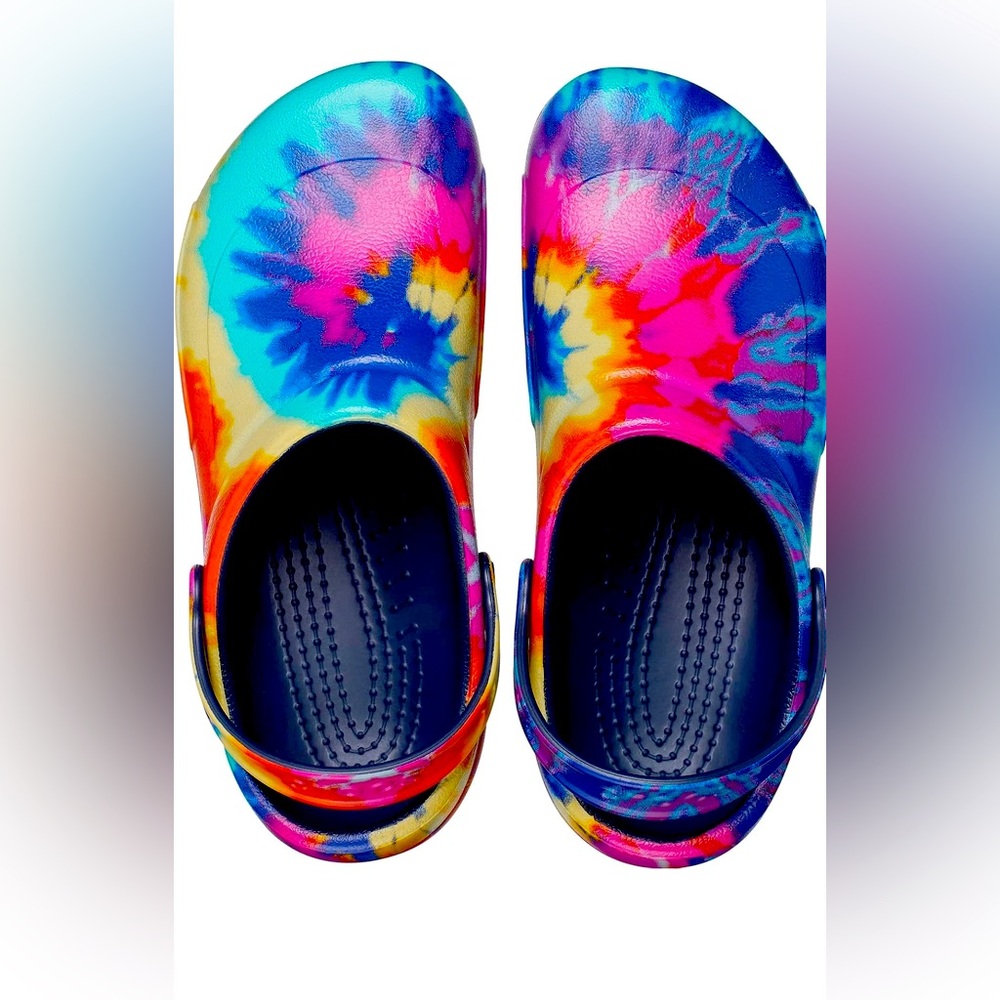 Rainbow Tie-Dye Crocs - Women Size 6 Kids Size 4